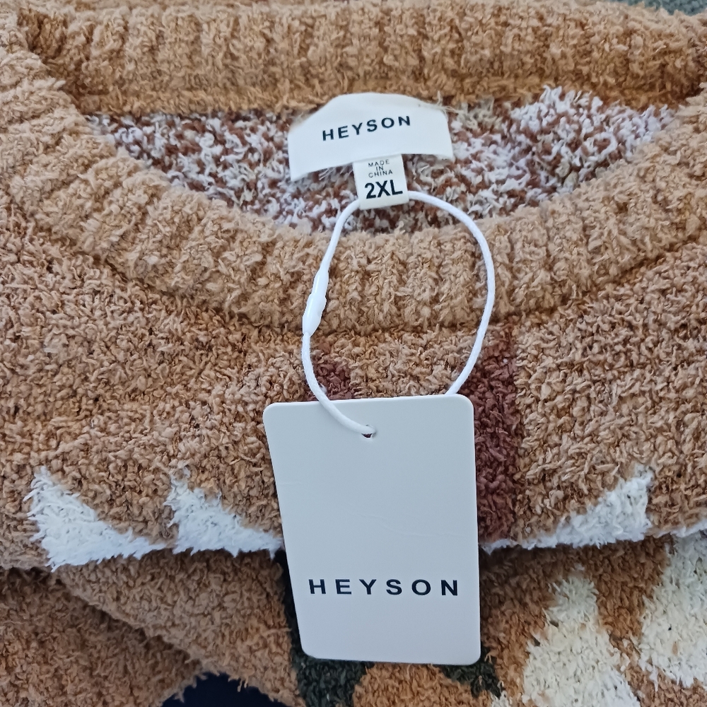 Heyson Heavy Weight Aztec Pattern Ultra Soft Sweater NWT Size 2XL - Picture 8 of 12